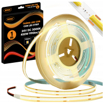 BERGE LED pásik COB Neon 24V - 480D - 9W/m - IP20 - 1m - 990lm - teplá farba