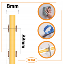 BERGE LED pásik COB Neon 24V - 480D - 9W/m - IP20 - 1m - 990lm - teplá farba