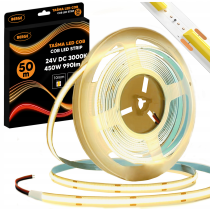BERGE LED pásik COB Neon 24V - 480D - 9W/m - IP20 - 50m - 990lm - teplá farba