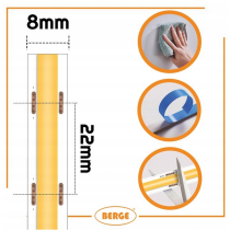 BERGE LED pásik COB Neon 24V - 480D - 9W/m - IP20 - 5m - 990lm - teplá farba
