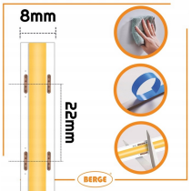 BERGE LED pásik COB Neon 24V - 480D - 9W/m - IP20 - 990lm - 1m - studená farba