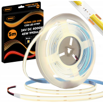 BERGE LED pásik COB Neon 24V - 480D - 9W/m - IP20 - 990lm - 5m - neutrálna farba