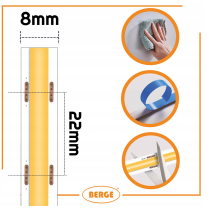 BERGE LED pásik COB Neon 24V - 480D - 9W/m - IP20 - 990lm - 5m - neutrálna farba