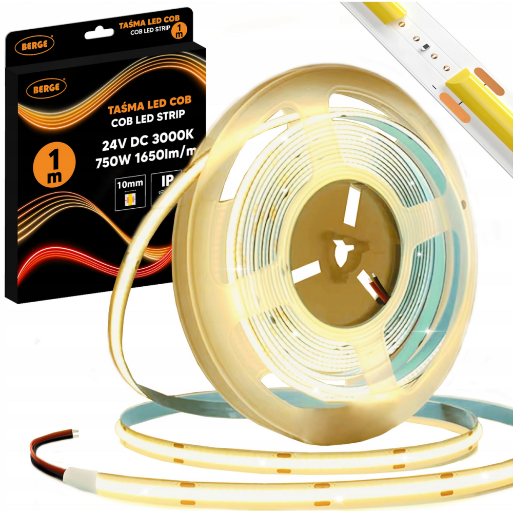 BERGE LED pásik COB Neon 24V - 528D - 15W/m - IP20 - 1m - 1650lm - teplá farba