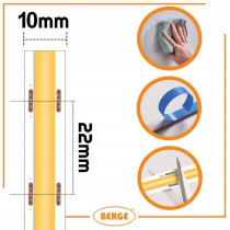 BERGE LED pásik COB Neon CCT 24V - 608D - 22W/m - IP20 - 1m