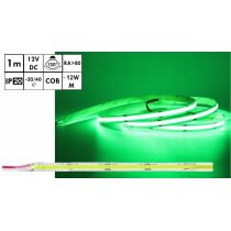 ecoPLANET Homogénny Neon COB LED pásik 12V 1m ZELENÝ