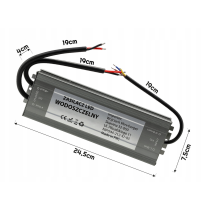 BERGE LED hermetický zdroj - 12V - 300W - 25A - IP67