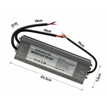 BERGE LED hermetický zdroj - 24V - 300W - 12,5A - IP67