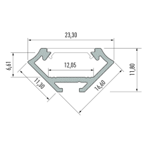 Led-Labs LED profil LUMINES typ C biely lakovaný 1m