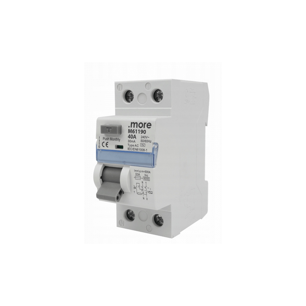 ECOLIGHT Istič 40A 30mA AC 6kA 2P