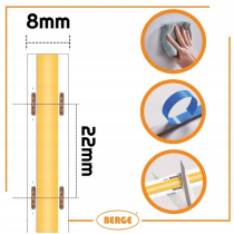 BERGE LED pásik COB Neon 12V - 480D - 9W/m - IP20 - 5m - 990lm - teplá farba
