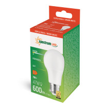 SPECTRUM LED - Žiarovka SPECTRUM - 7W - 600lm - 270° - 230V - Teplá biela / 3000°K - GLS A60 E-27