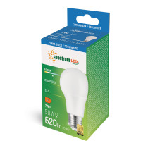 SPECTRUM LED - Žiarovka SPECTRUM - 7W - 620lm - 270° - 230V - Studená biela / 6000°K - GLS A60 E-27