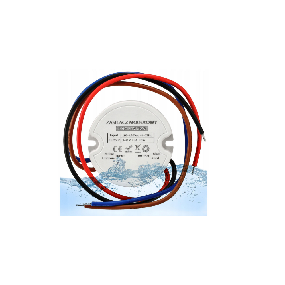 ECOLIGHT 24V - 20W - 0,8A - IP67 vodeodolný zdroj pre LED pásik