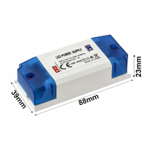BERGE Zdroj pre LED nábytok 24V - 12W - 0,5A - IP20