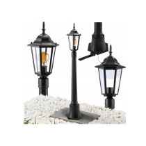 BERGE Záhradná lampa Stĺp Lampáš LED E27 105cm