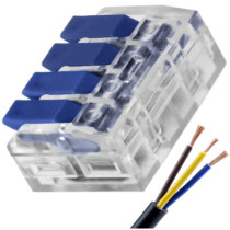 BERGE Sada 50x Drôtová elektrická rýchlospojka 32A 4cestná 0,2-4mm