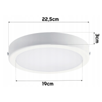 PHILIPS LED okrúhle prisadené svietidlo 19W - 2000lm - 4000K - biele