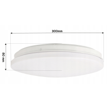 BERGE Prisadený LED stropný panel 2x E27 pre okrúhlu žiarovku