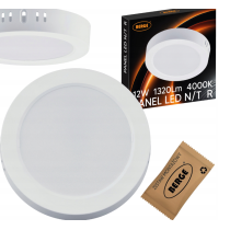 BERGE Prisadený okrúhly LED panel 12W - 1320lm - neutrálna farba