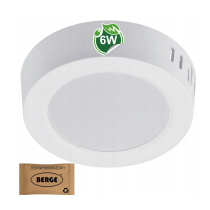 BERGE Prisadený okrúhly LED panel 6W - 660lm - neutrálna farba