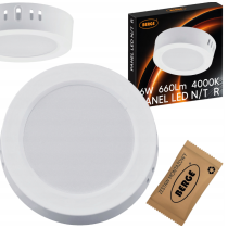 BERGE Prisadený okrúhly LED panel 6W - 660lm - neutrálna farba