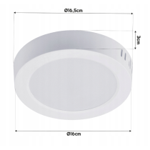 BERGE Prisadený okrúhly LED panel 12W - 1320lm - neutrálna farba