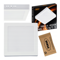BERGE Prisadený štvorcový LED panel 18W - 1980lm - neutrálna farba