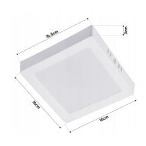 BERGE Prisadený štvorcový LED panel 12W - 1320lm - neutrálna farba