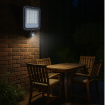 BERGE LED reflektor ODYN s pohybovým senzorom 50W - 4500lm - 4000K - IP66