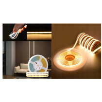 ECOLIGHT LED pásik 24V COB 9W/m 480LED 1m teplá biela WW