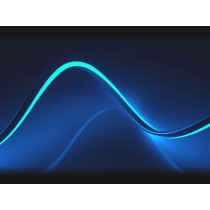 LED pásik NEON - 230V - 1m - 8W/m - IP68 - vodotesný - cyan