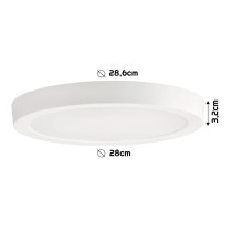 BERGE Okrúhly LED panel prisadený biely - 24W - PC - neutrálna biela