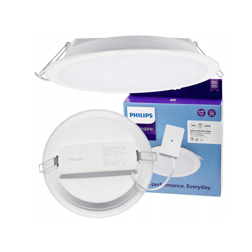 LED okrúhle vstavané svietidlo Philips - 19W 2000lm 4000K - biele