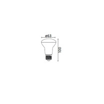 LED žiarovka R62 - E27 - 12W - 1000 lm - teplá biela