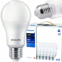 12x LED žiarovka Philips E27 - 8W - 806lm - 4000K