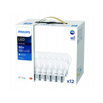 PHILIPS 12x LED žiarovka E27 - 8W - 806lm - 4000K