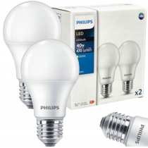 PHILIPS 2x LED žiarovka E27 - 4,9 W - 470lm - 2700K