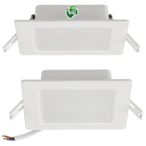 BERGE Štvorcový LED panel biely - zapustený - 6W - PC - neutrálna biela