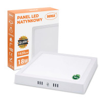 BERGE LED panel štvorcový 225x225x35mm prisadený - 18W - 230V - 1480Lm - teplá