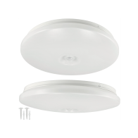 BERGE Stropný okrúhly LED panel 12W CLIO s pohybovým a súmrakovým senzorom