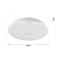 BERGE Stropný okrúhly LED panel 12W CLIO s pohybovým a súmrakovým senzorom