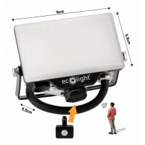 ECOLIGHT LED reflektor 10W 2v1 - studená biela