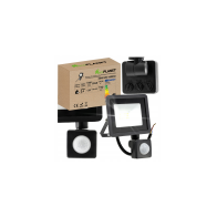 BERGE Halogénový / LED svetlomet 20W NW 4500K - 1800lm - so senzorom pohybu a súmraku IP65