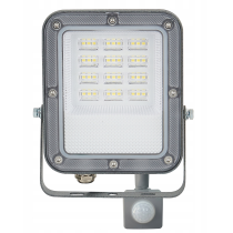 BERGE LED reflektor ODYN s pohybovým senzorom 30W - 2700lm - 4000K - IP66