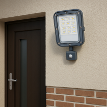 BERGE LED reflektor ODYN s pohybovým senzorom 30W - 2700lm - 4000K - IP66