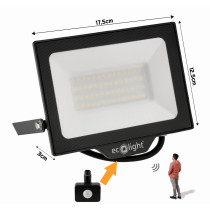 ECOLIGHT LED reflektor 50W 2v1 - studená biela