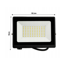 BERGE LED reflektor IP65 - 50W - 4500lm s pohybovým a súmrakovým senzorom - neutrálna biela