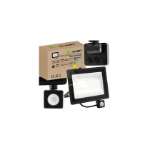 ecoPLANET LED reflektor 100W NW 4500K - 9000lm - so senzorom pohybu a súmraku IP65