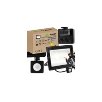 ecoPLANET LED reflektor 100W NW 4500K - 9000lm - so senzorom pohybu a súmraku IP65